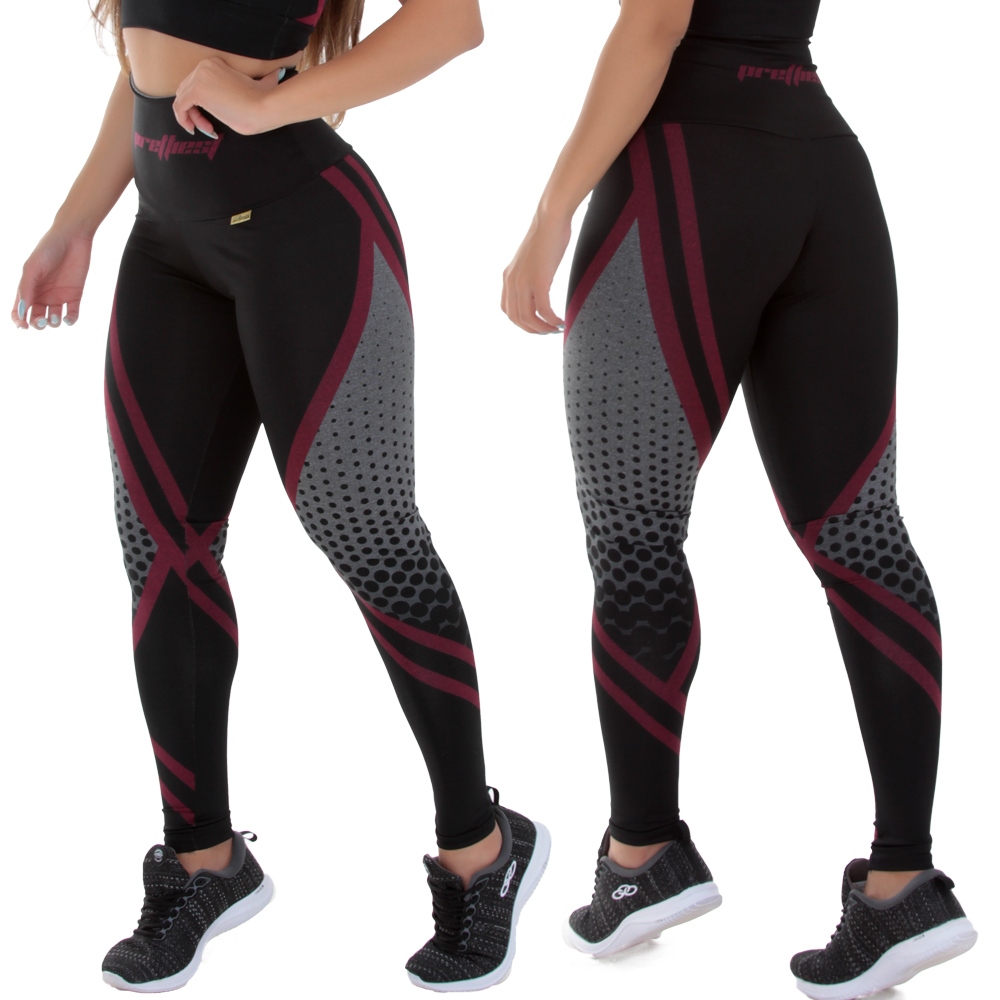 Calça Legging Mescla Sublimada Yoga Fitness Moda Feminina
