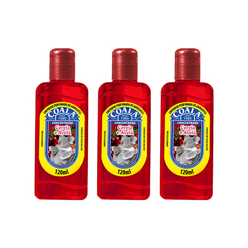 Combo 3 Limpadores Coala Cereja com Avelã 120 ml