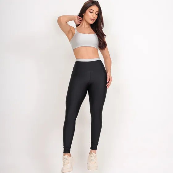 Conjunto Fitness Roupa Academia Legging Zero Transp. Bioc