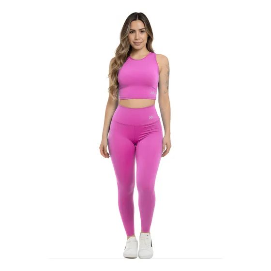 Conjunto Suplex Blackout Zero Transparência Legging E Croppe