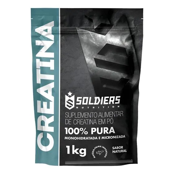 Creatina Monohidratada 1Kg Soldiers Nutrition 100% Pura Importada Alta Performan