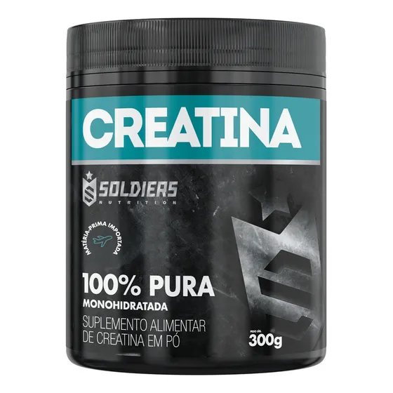 Creatina Monohidratada Pote 300g Soldiers Nutrition 100% Pura Importada Performa