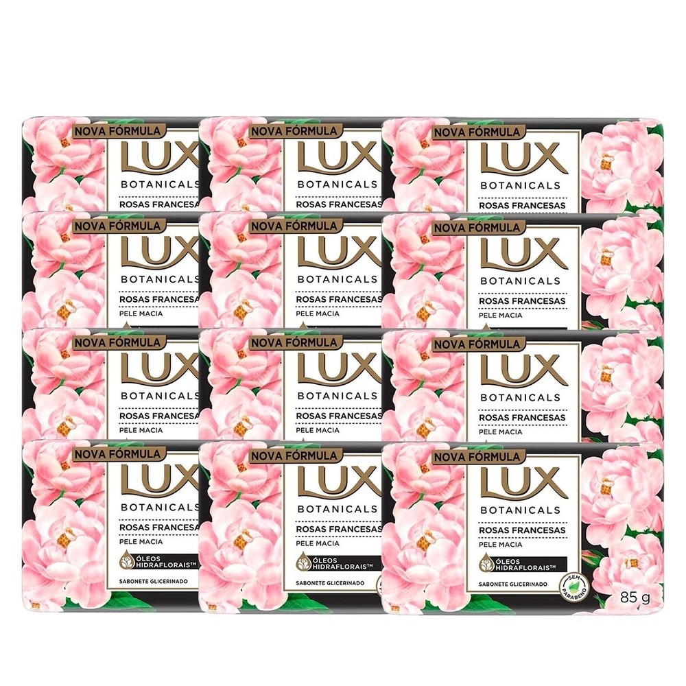 Kit 12 und Sabonete Lux Botanicals Rosas Francesas 85g