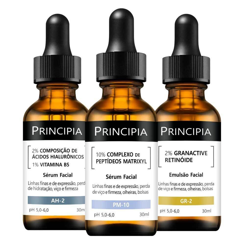 Kit 3 Séruns Principia Hialurônicos + Peptídeos + Retinóide