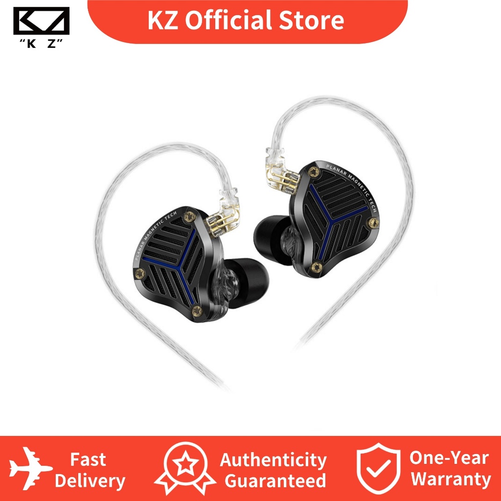 KZ PRX Planar Fones De Ouvido Intra-Auriculares monitor Jogo De Música Com Microfone Fio 3.5 Mm Tipo C Cabo De Fone 0.75 Pin Removíveis