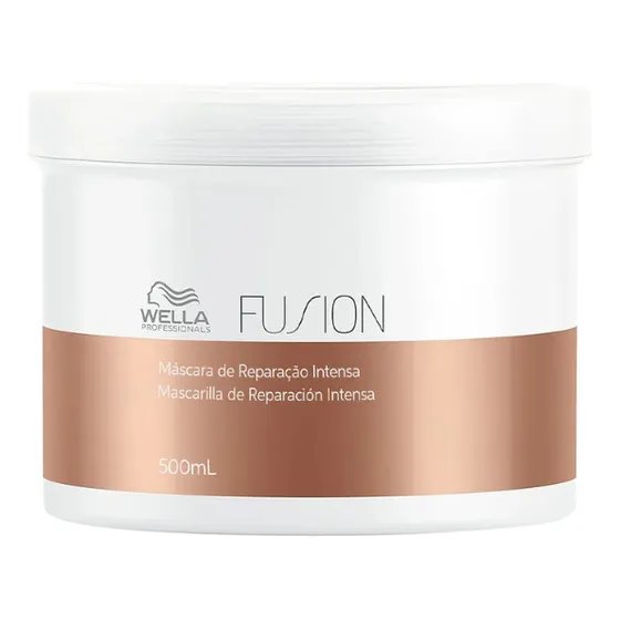 Máscara Wella Fusion Reconstrutora 500ml Cabelo Forte e Revitalizado
