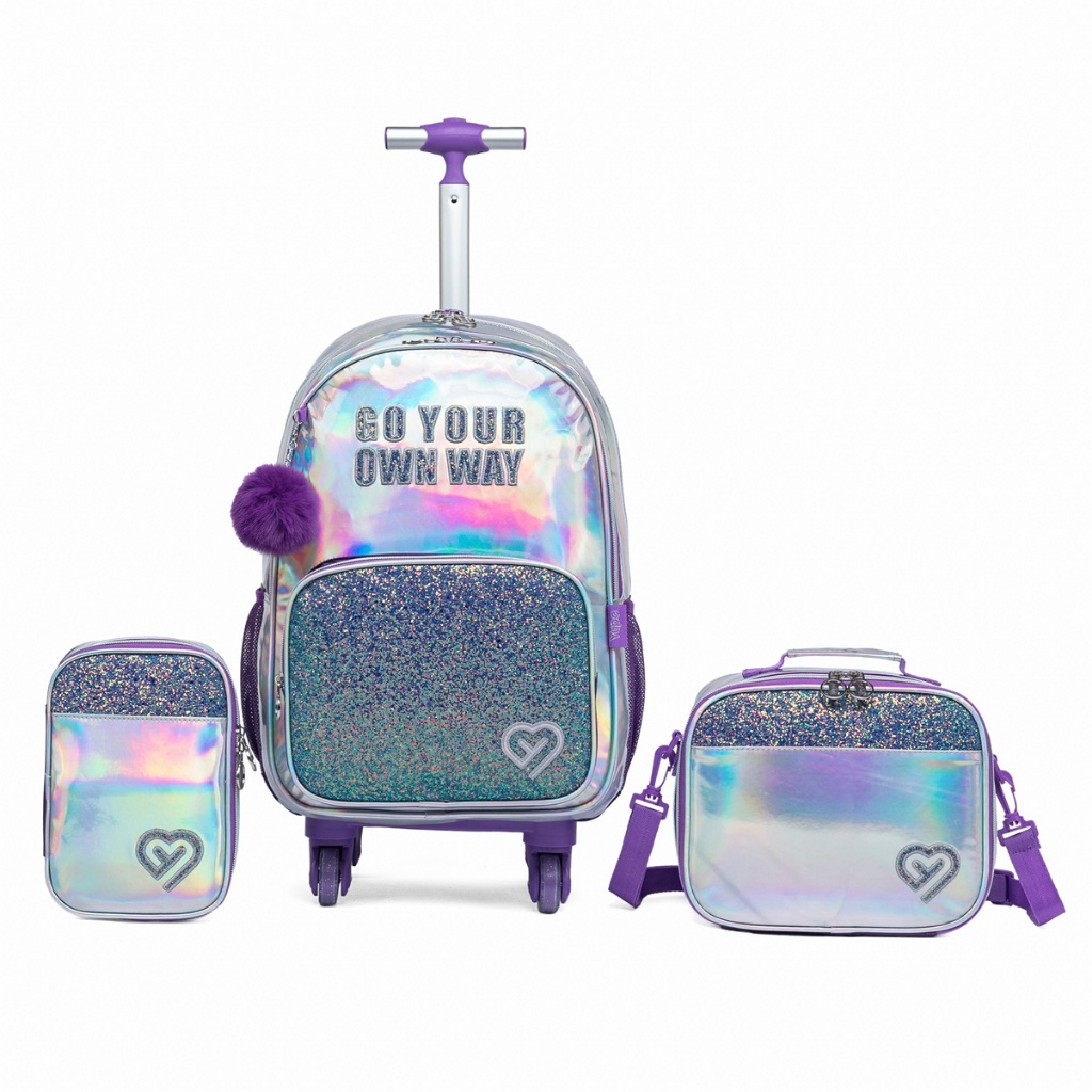 Mochila Reforçada Bolsa Lancheira Termica Estojo Espaçosa Juvenil