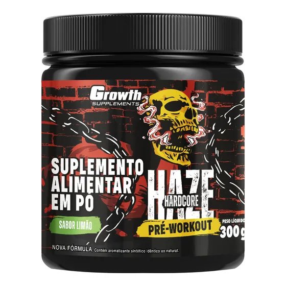 Pré-treino Haze Hardcore 300g Growth Supplements - Limão