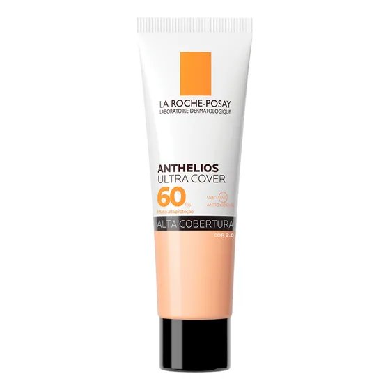 Protetor Solar Com Cor, Alta Cobertura 12h, Oil-Free, Toque Seco FPS 60, Cor 2.0