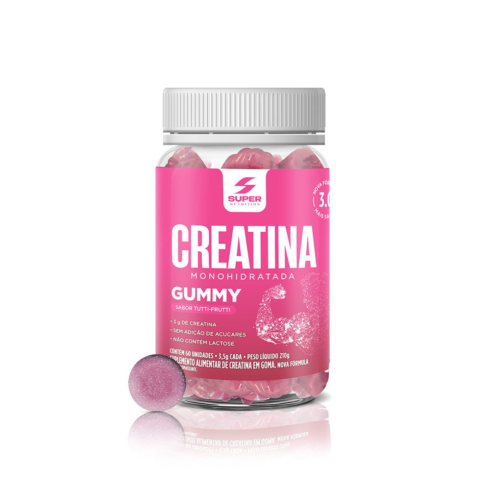 Super Gummy Creatina Sabor Tutti-Frutti (60 gomas)